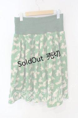 画像4: Franche Lippee / うじゃうじゃねこウールスカート FL5 グリーン O-25-09-30-030-LO-SK-OW-OS