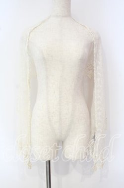 画像3: axes femme / 刺繍チュールストール 1780×330mm アイボリー O-25-10-02-001-AX-ZA-IG-OS