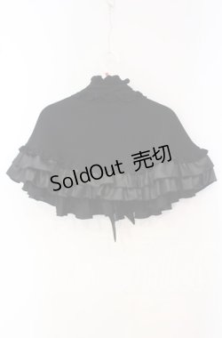 画像3: MARBLE / 配色切り替えブリティッシュケープ  ブラック O-25-10-02-012-GO-JA-IG-OS