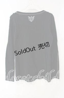 画像3: ALGONQUINS / ラメプリントカットソー  ブラック O-25-10-02-013-AL-TO-IG-OS
