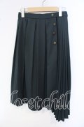 axes femme / ダブルプリーツスカート  グリーン O-25-10-02-002-AX-SK-IG-ZT1004D