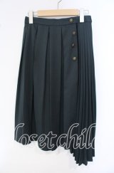 axes femme / ダブルプリーツスカート  グリーン O-25-10-02-002-AX-SK-IG-ZT283