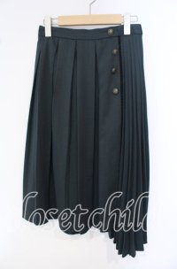 axes femme / ダブルプリーツスカート  グリーン O-25-10-02-002-AX-SK-IG-ZT283