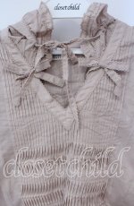画像2: KANEKO ISAO / タック三角ネックフードプルブラウス  ピンク O-25-10-02-019-EL-BL-IG-ZT529 (2)