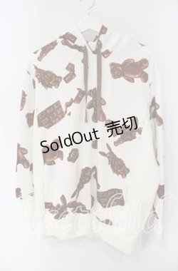 画像1: MILKBOY / CHOCOLATE MURDERパーカー L ホワイト（切り替え部分と若干違いあり O-25-10-02-027-MB-TO-YM-OS