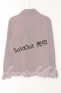 画像3: axes femme / ローズ刺繍ブラウス  ボルドー O-25-10-02-030-AX-BL-IG-OS