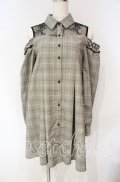 Rojita / オープンショルダービジューブローチ付きワンピース【ブローチ欠品】  グレー O-25-10-02-034-LO-OP-IG-OS