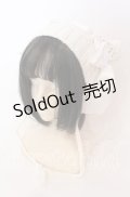 axes femme POETIQUE / サテンリボン猫耳ニット帽  アイボリー O-25-10-03-008-AX-AC-IG-OS