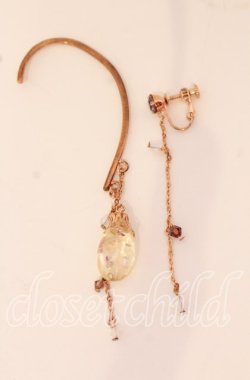 画像2: axes femme / フラワー封入イヤーフック  ピンクゴールド O-25-10-03-016-AX-AC-OW-OS