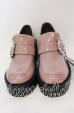 画像1: 【SALE】Ank Rouge / ビジューバックル厚底シューズ L ピンク O-25-10-03-021-CA-SH-OW-ZTK016 (1)