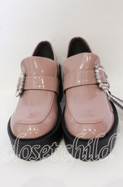 画像1: Ank Rouge / ビジューバックル厚底シューズ L ピンク O-25-10-03-021-CA-SH-OW-OS