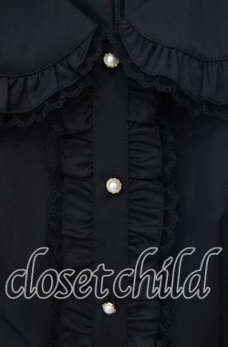 画像2: Honey Cinnamon / パールバックル丸襟ワンピース【ベルト欠品】 F クロ O-25-10-04-036-LO-OP-OW-OS