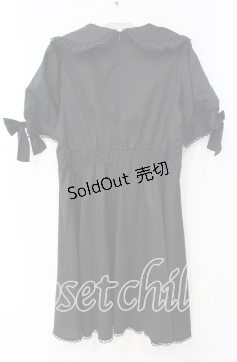 画像3: 【SALE】Honey Cinnamon / パールバックル丸襟ワンピース【ベルト欠品】 F クロ O-25-10-04-036-LO-OP-OW-ZT373 (3)