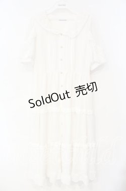 画像1: 【SALE】axes femme POETIQUE / リボン付ドーリーロングワンピース オフ O-25-10-04-037-AX-OP-IG-ZT373