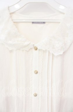 画像2: axes femme POETIQUE / リボン付ドーリーロングワンピース  オフ O-25-10-04-037-AX-OP-IG-OS