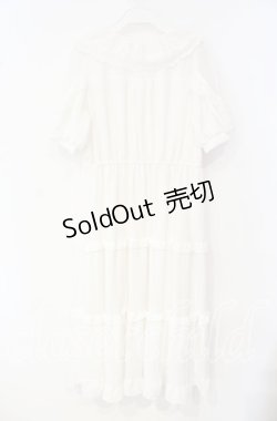 画像3: 【SALE】axes femme POETIQUE / リボン付ドーリーロングワンピース オフ O-25-10-04-037-AX-OP-IG-ZT373