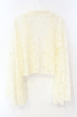 画像4: axes femme / チェーン付き総レースボレロ  オフ O-25-10-04-039-AX-TO-IG-OS