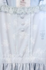 画像2: 【SALE】m petit by misako / NINA'S 花柄スクエアネックワンピース S サックス O-25-10-04-040-LO-OP-IG-ZT373 (2)