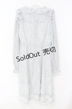 画像3: Honey Cinnamon / レース切替花柄ワンピース F ブルー O-25-10-04-050-LO-OP-OW-OS
