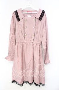 MA*RS / ボタン配色ワンピース M ピンク O-25-10-04-053-EL-OP-OW-ZT075