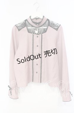 画像1: DearMyLove / チョーカーデザインブラウス 3L ピンク O-25-10-04-056-EL-BL-OW-OS
