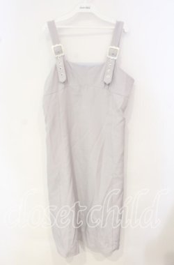 画像1: DearMyLoveRose / オーナメントバックルジャンスカワンピース 3L ブルーグレー O-25-10-04-061-EL-OP-OW-OS