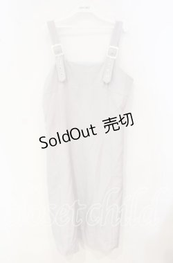 画像1: DearMyLoveRose / オーナメントバックルジャンスカワンピース 3L ブルーグレー O-25-10-04-061-EL-OP-OW-OS
