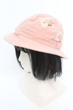 画像1: PINK HOUSE / くまワッペンハット  ピンク O-25-10-04-1043-LO-AC-OW-OS