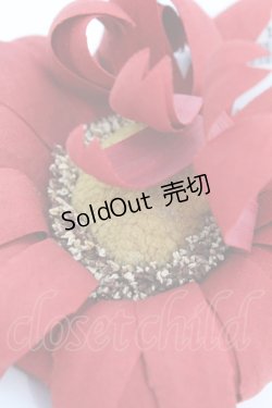 画像2: 【SALE】PINK HOUSE / マーガレットモチーフコサージュブローチ  アカ O-25-10-04-1053-LO-ZA-IG-ZT432-F004