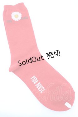 画像1: 【SALE】PINK HOUSE / マーガレットソックス  アカ O-25-10-04-1059-LO-ZA-IG-ZT-K015