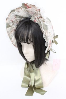 画像1: metamorphose / アンティークブーケボンネット  グラスグリーン O-25-10-04-1007-ME-AC-OW-OS
