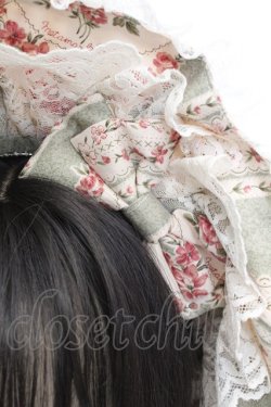 画像2: metamorphose / アンティークブーケボンネット  グラスグリーン O-25-10-04-1007-ME-AC-OW-OS