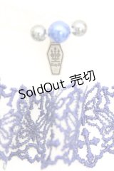 Moi-meme-Moitie / Butterfly and Crossレースチョーカー  ホワイト×ブルー O-25-10-04-1009-MO-AC-OW-ZT434-F004