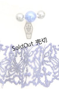 Moi-meme-Moitie / Butterfly and Crossレースチョーカー  ホワイト×ブルー O-25-10-04-1009-MO-AC-OW-ZT434-F004