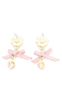 画像2: m petit by misako / AMリボンイチゴPI ピアス  ゴールド×ピンク O-25-10-04-1010-LO-AC-IG-OS