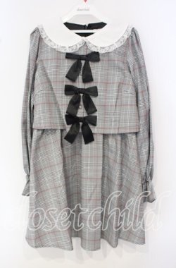 画像1: Ank Rouge / 3つリボンセットアップワンピース M クロ O-25-10-04-070-CA-OP-OW-OS