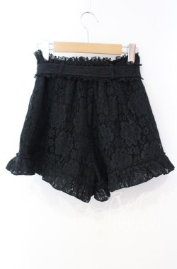 画像4: Rojita / リングバックルレースショートパンツ  クロ O-25-10-04-079-LO-TO-IG-OS