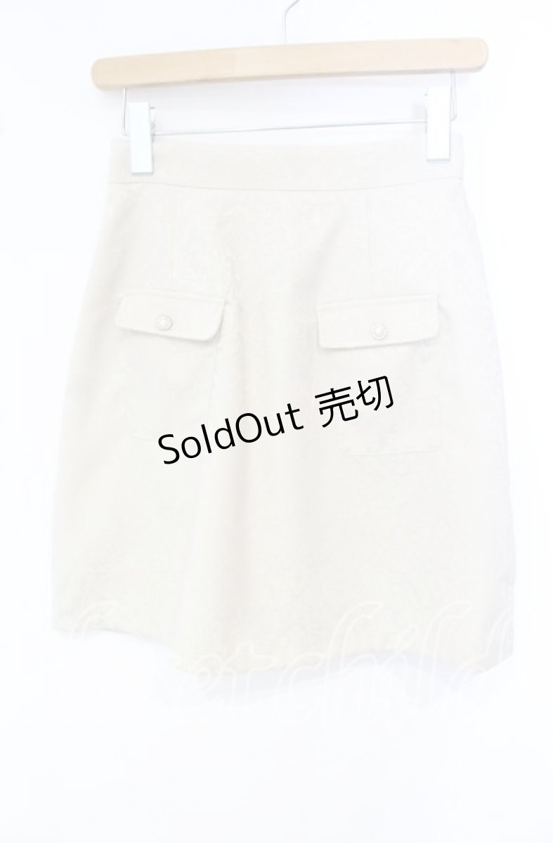 画像1: 【SALE】Ank Rouge / ジャガードタイトスカート  アイボリー O-25-10-04-083-CA-SK-IG-ZT379 (1)