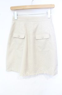Ank Rouge / ジャガードタイトスカート  アイボリー O-25-10-04-083-CA-SK-IG-ZT379