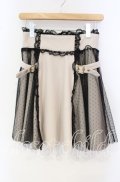Rojita / オーバーチュールウエストフリルスカート  アイボリー×クロ O-25-10-04-084-LO-SK-IG-OS
