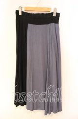 ALGONQUINS / バイカラーカットスカート  ブラック×ブルー O-25-10-04-088-AL-SK-IG-ZY