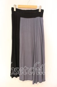 ALGONQUINS / バイカラーカットスカート  ブラック×ブルー O-25-10-04-088-AL-SK-IG-ZY