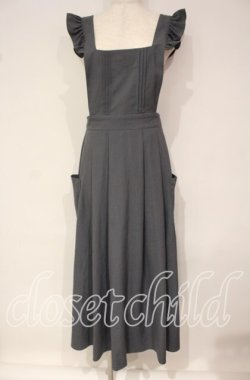 画像1: Ank Rouge / エプロン風ジャンパースカート M グレー O-25-10-04-009-CA-OP-OW-ZT379