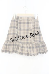evelyn / 裾フリンジチェックスカート ブラウン系 O-25-10-04-090-LO-SK-OW-ZT373