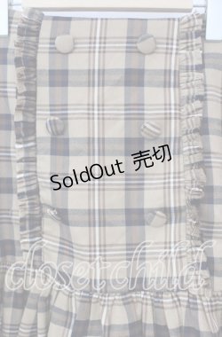 画像2: evelyn / 裾フリンジチェックスカート ブラウン系 O-25-10-04-090-LO-SK-OW-ZT373