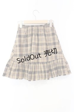 画像3: evelyn / 裾フリンジチェックスカート ブラウン系 O-25-10-04-090-LO-SK-OW-ZT373