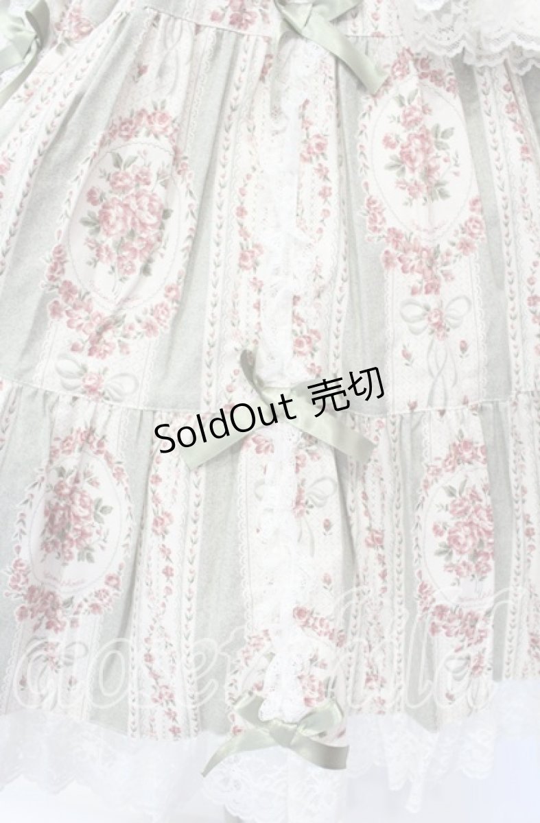画像3: metamorphose / アンティークブーケ姫袖ワンピース 1 グラスグリーン O-25-10-04-092-ME-OP-OW-OS (3)