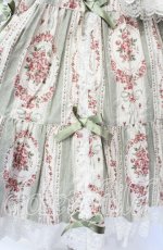 画像3: metamorphose / アンティークブーケ姫袖ワンピース 1 グラスグリーン O-25-10-04-092-ME-OP-OW-OS (3)