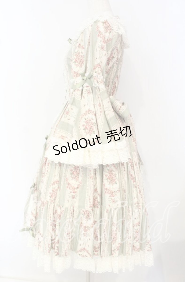 画像4: metamorphose / アンティークブーケ姫袖ワンピース 1 グラスグリーン O-25-10-04-092-ME-OP-OW-OS (4)