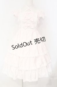 BABY,THE STARS SHINE BRIGHT / リボンミルキーシュガージャンパースカート  ピンク O-25-10-04-094-BA-OP-OW-OS